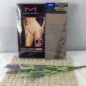 Maiden foam tummy toning briefs sz. Large NEW